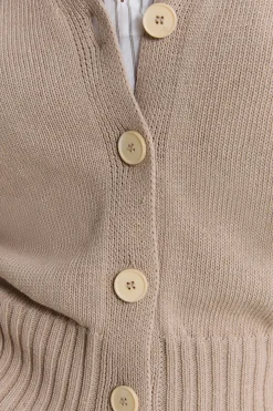 Cardigan col V avec coton