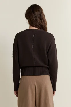 Cardigan col V avec coton