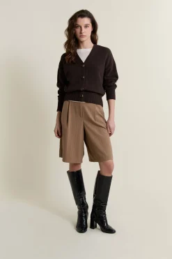 Cardigan col V avec coton
