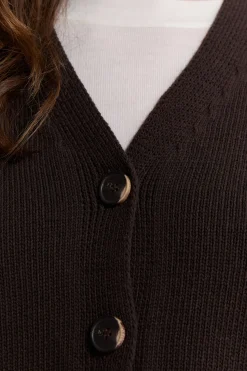 Cardigan col V avec coton