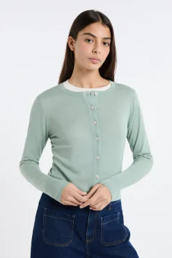 Cardigan 100% laine