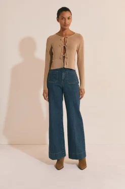 Cardigan à manches longues avec détails nœuds