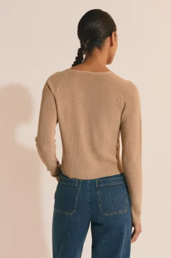 Cardigan à manches longues avec détails nœuds