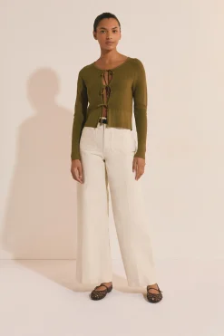 Cardigan à manches longues avec détails nœuds