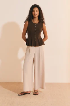 Cardigan sans manches avec coton