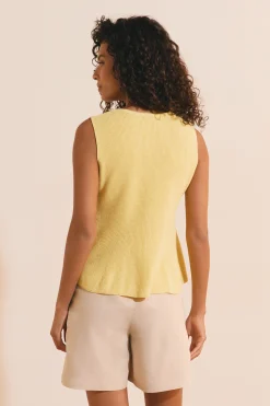 Cardigan sans manches avec coton