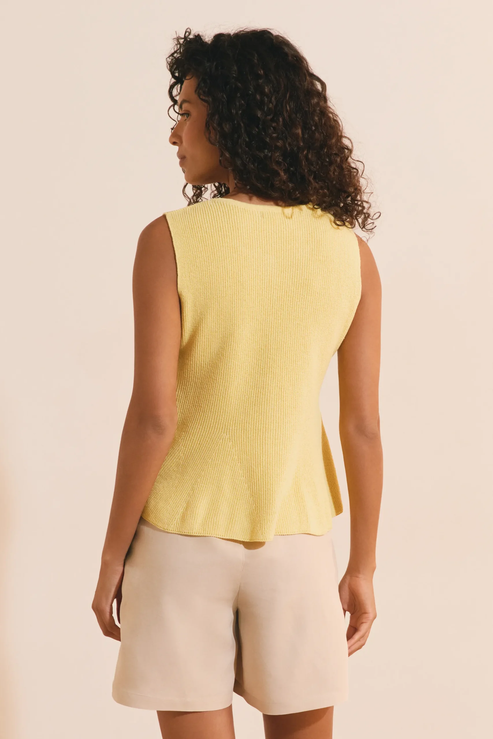 Cardigan sans manches avec coton