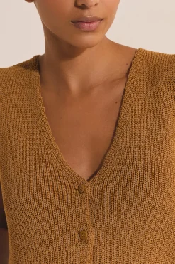 Cardigan sans manches avec coton