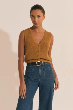 Cardigan sans manches avec coton