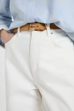 Ceinture en cuir à motif léopard