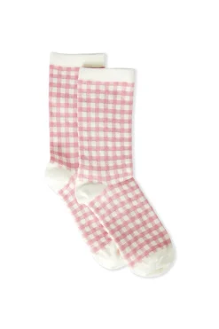 Chaussettes avec coton à carreaux