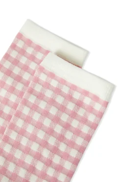 Chaussettes avec coton à carreaux