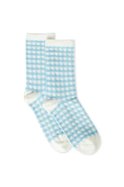 Chaussettes avec coton à carreaux