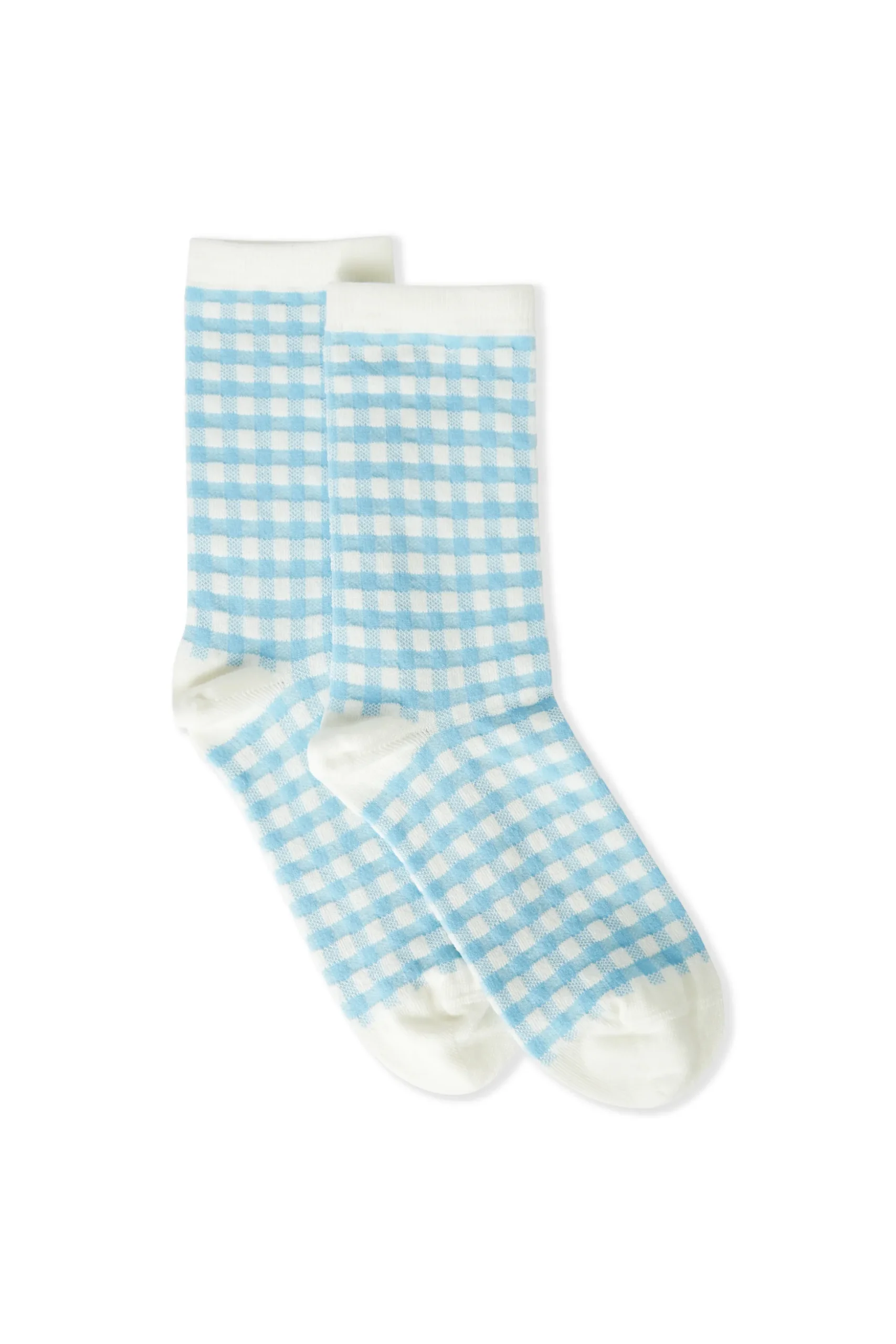 Chaussettes avec coton à carreaux