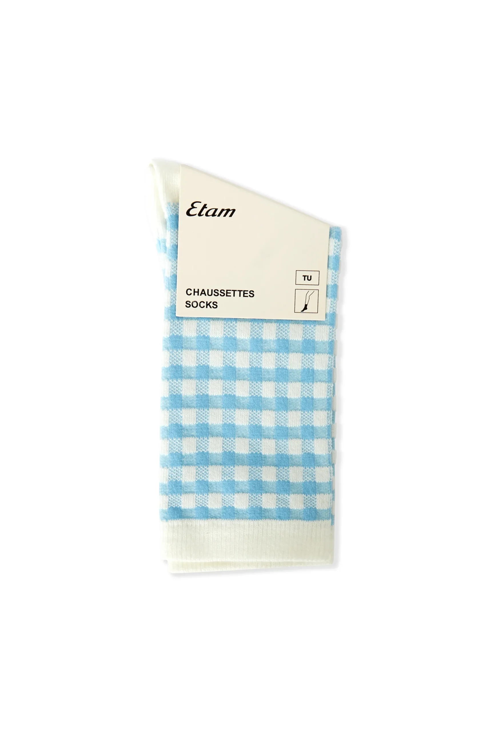 Chaussettes avec coton à carreaux