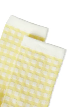 Chaussettes avec coton à carreaux