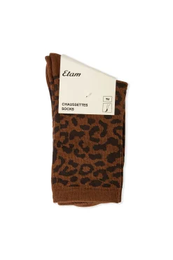 Chaussettes avec coton à motifs