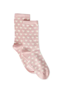 Chaussettes avec coton à motifs coeurs