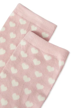 Chaussettes avec coton à motifs coeurs