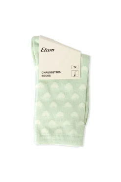 Chaussettes avec coton à motifs coeurs