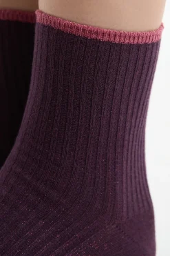 Chaussettes brillantes avec coton
