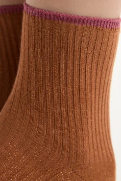 Chaussettes brillantes avec coton
