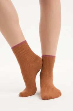 Chaussettes brillantes avec coton