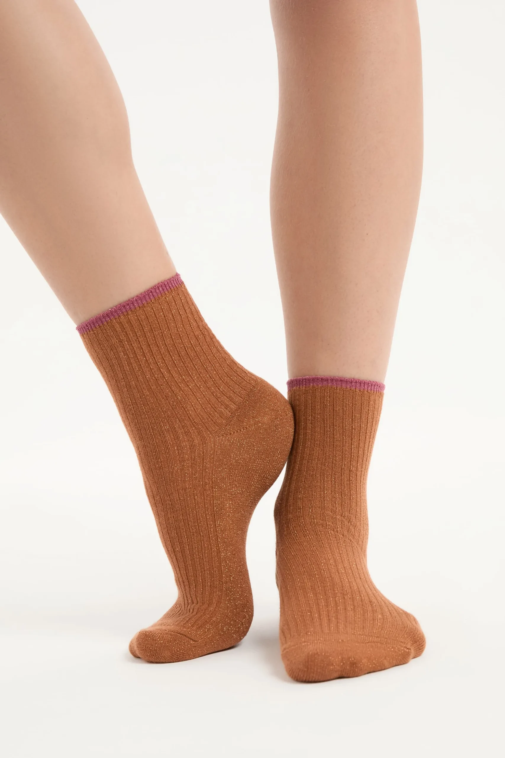 Chaussettes brillantes avec coton