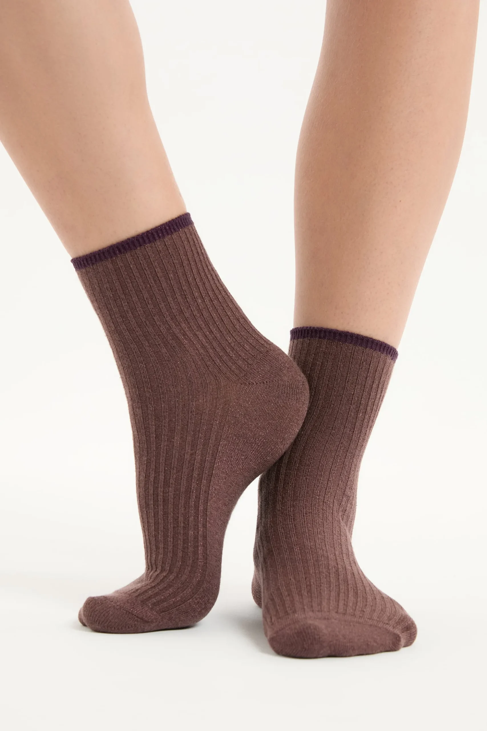 Chaussettes brillantes avec coton