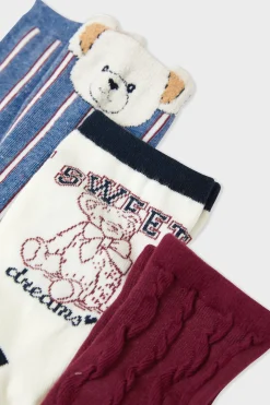 Chaussettes côtelées à motifs