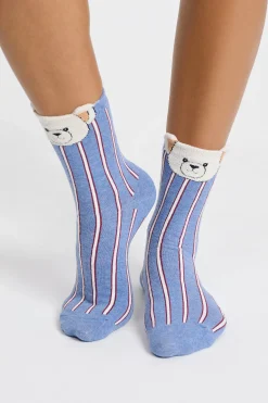 Chaussettes côtelées à motifs