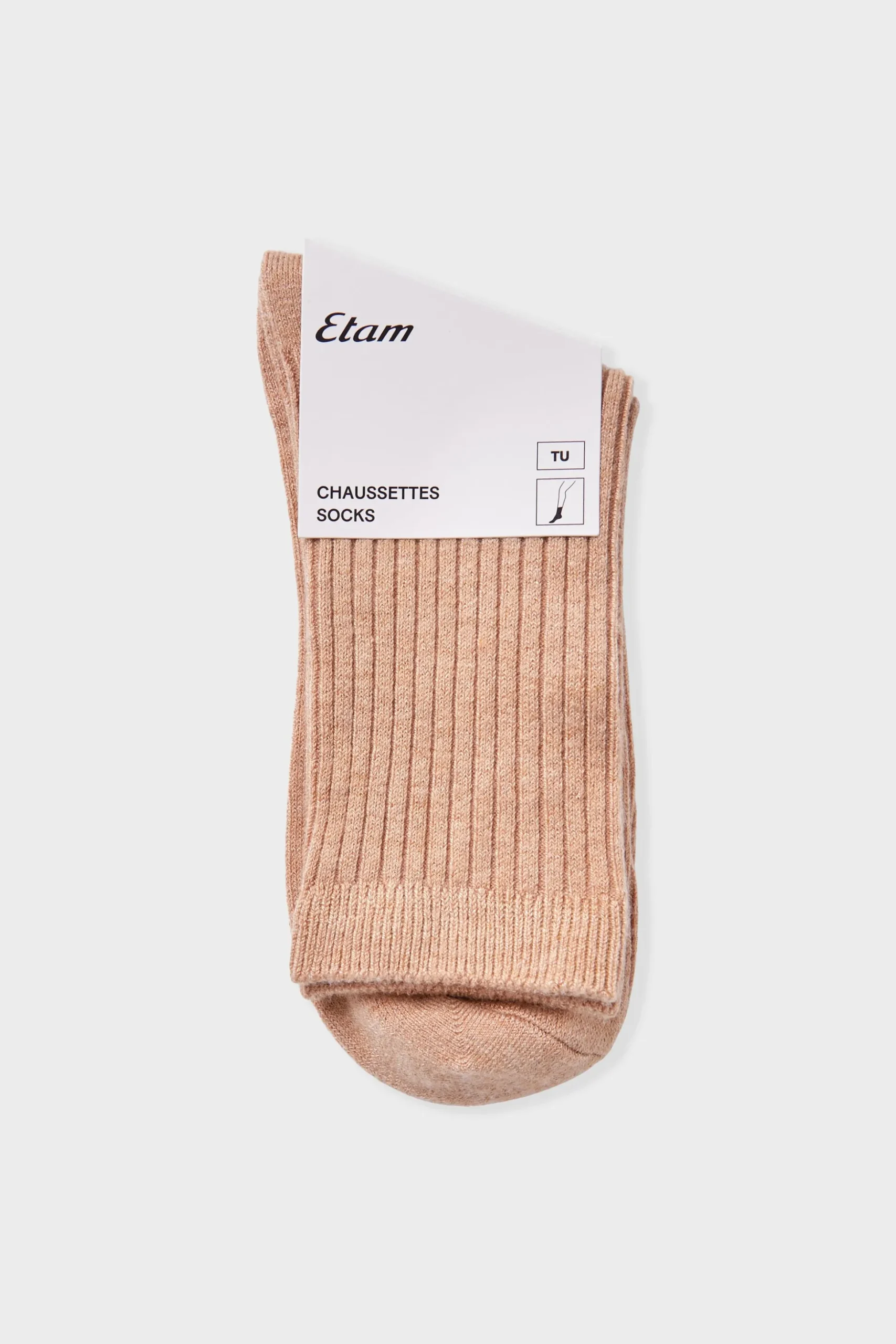 Chaussettes effet côtelé