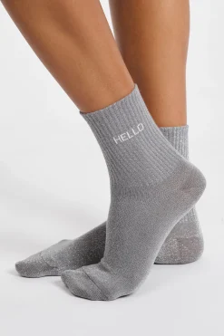 Chaussettes irrisées avec écriture
