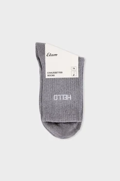 Chaussettes irrisées avec écriture