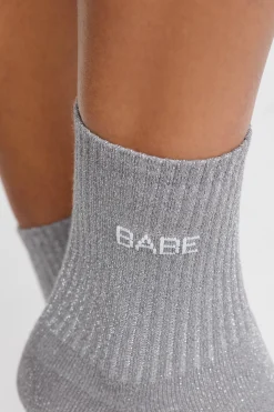 Chaussettes irrisées avec écriture