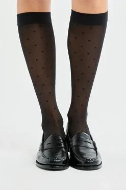 Chaussettes transparentes à motifs