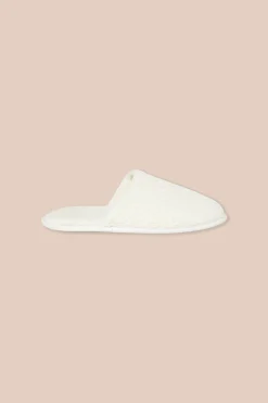 Chaussons mules avec coton nid d'abeille