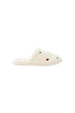Chaussons mules à pois