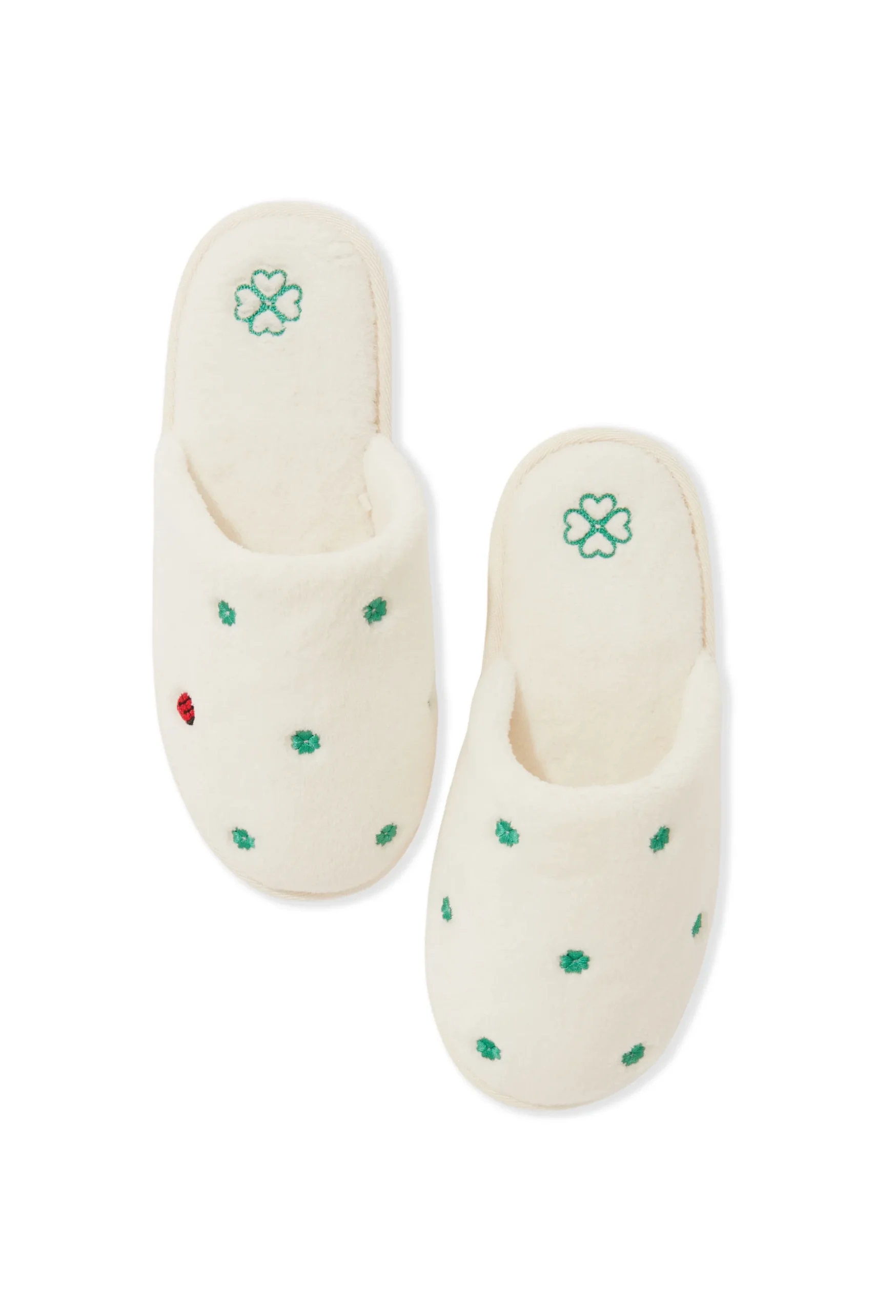 Chaussons mules à pois