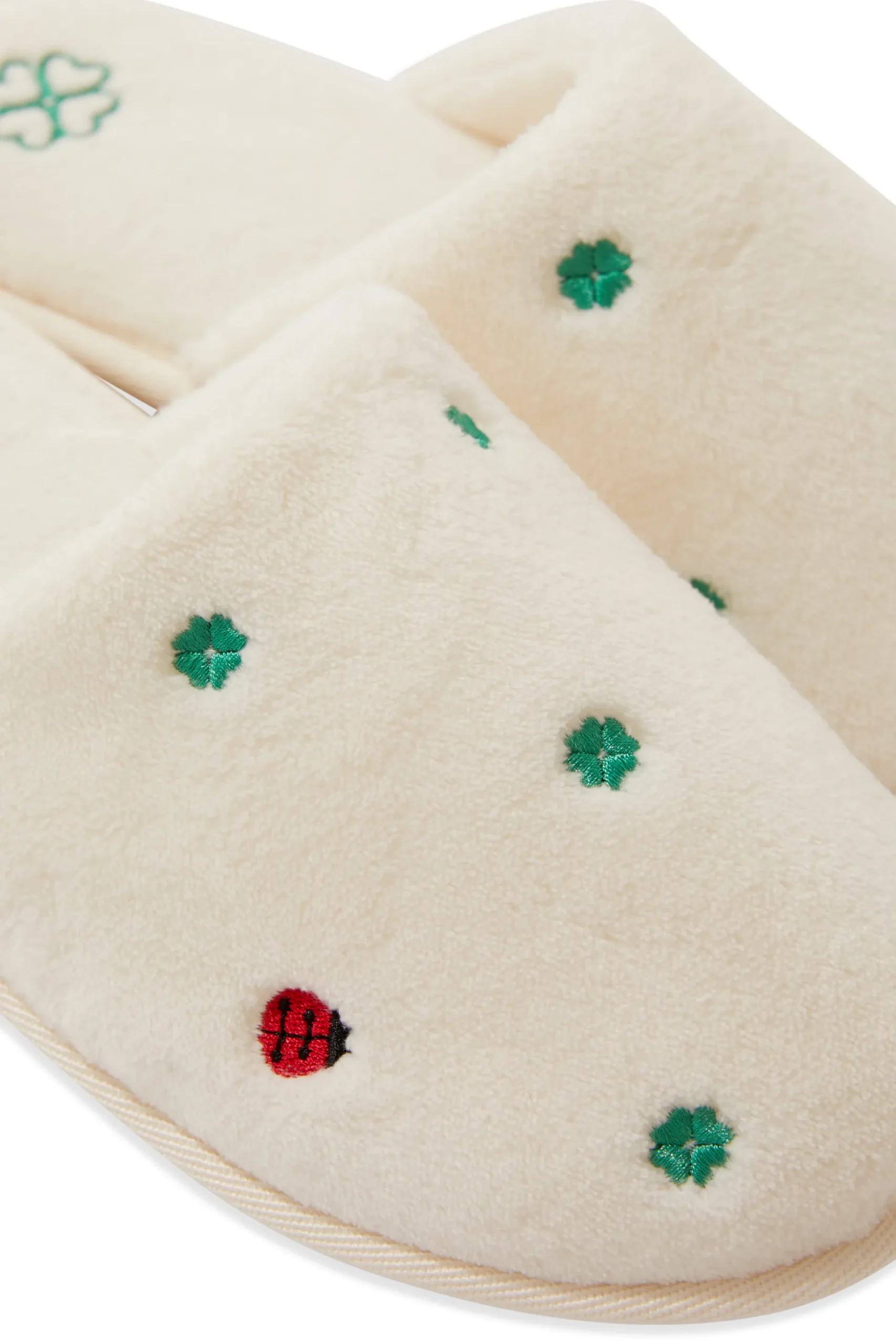 Chaussons mules à pois