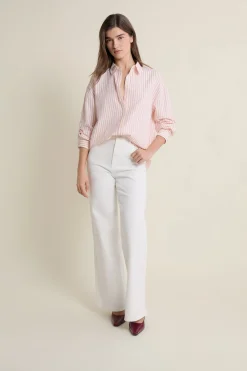 Chemise crinkle à rayures