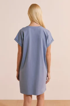 Chemise de nuit en coton avec motif