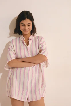 Chemise de nuit en gaze de coton
