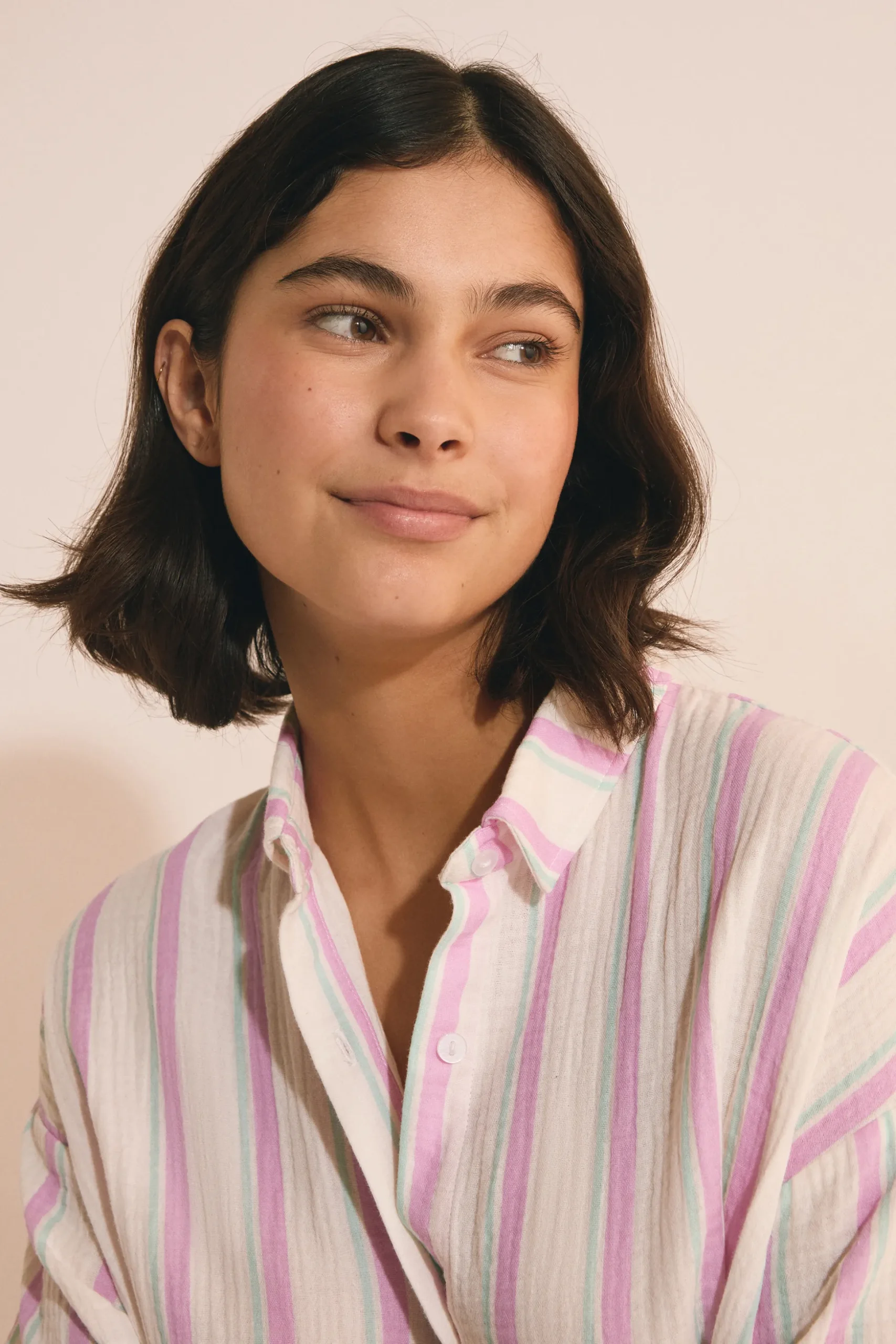 Chemise de nuit en gaze de coton