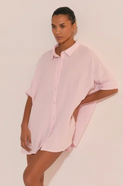 Chemise de nuit en gaze de coton