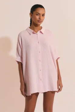 Chemise de nuit en gaze de coton