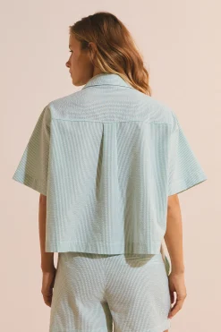 Chemise de pyjama avec coton gaufré