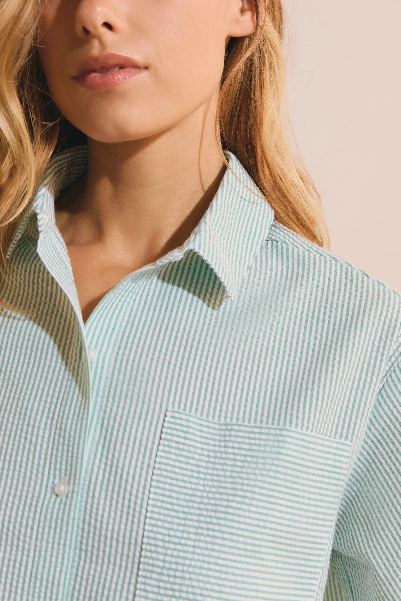 Chemise de pyjama avec coton gaufré