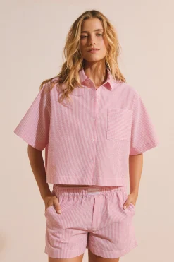 Chemise de pyjama avec coton gaufré