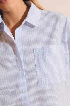 Chemise de pyjama avec coton gaufré